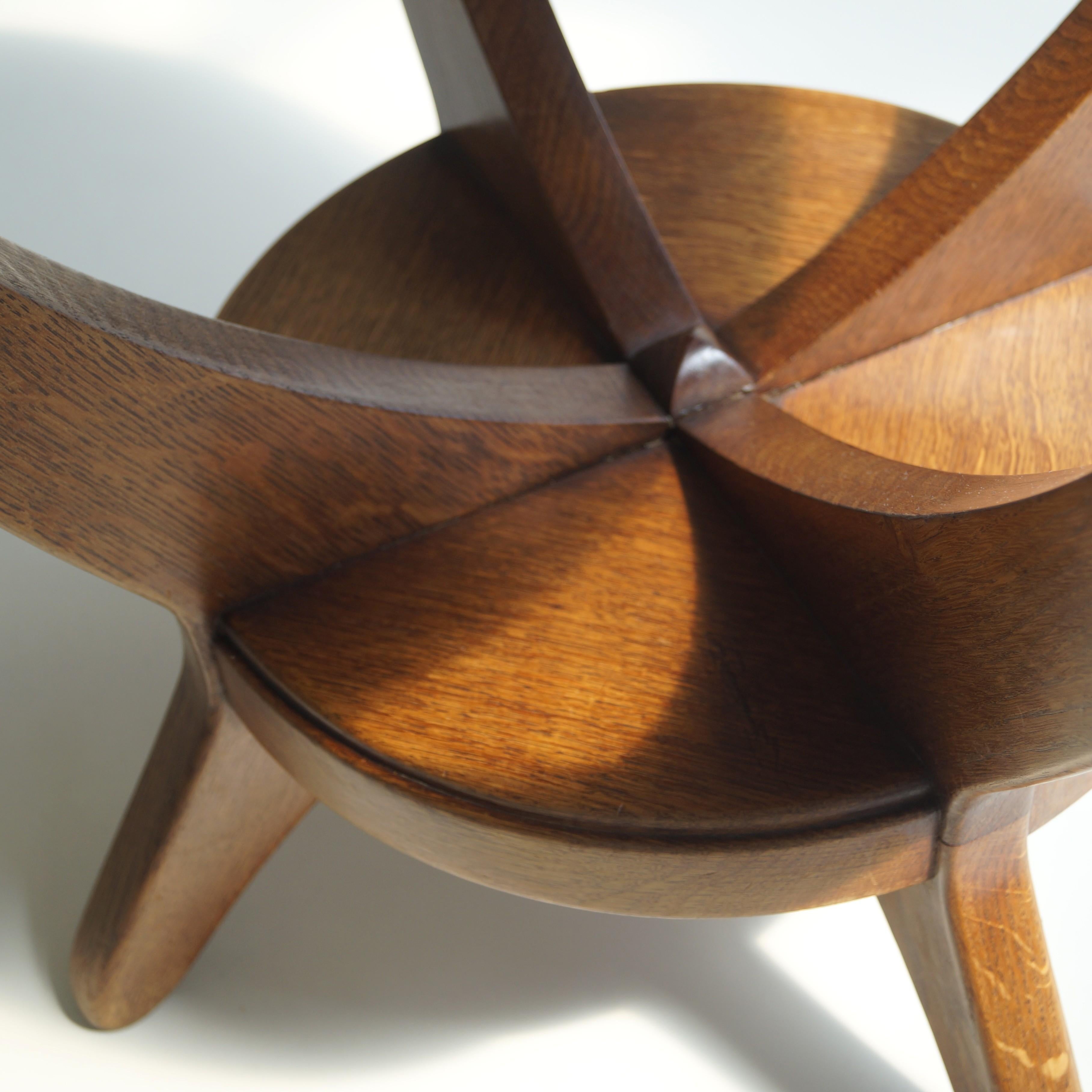 Amsterdam School side table by A.F. van der Weij for L.O.V. Oosterbeek, 1920s en vente 4