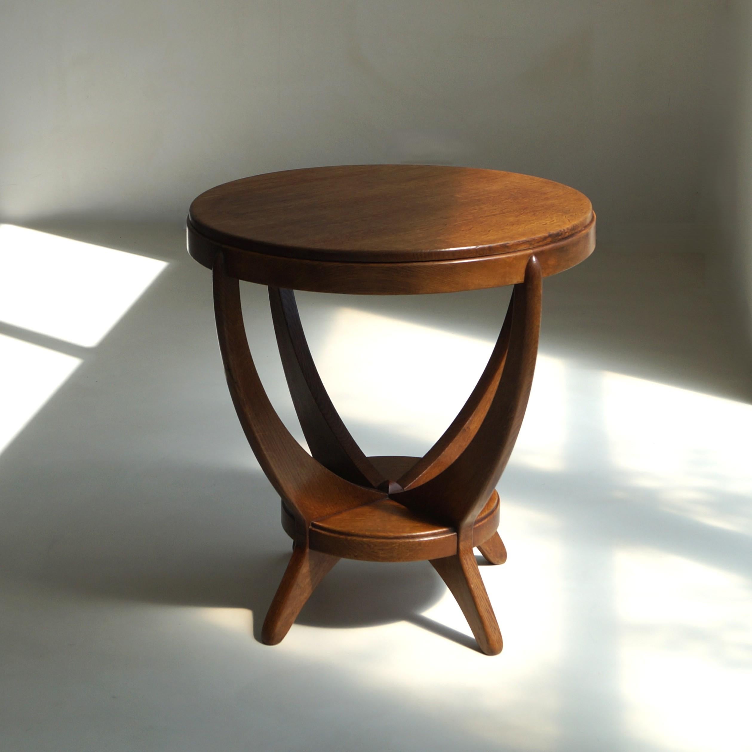 Art déco Amsterdam School side table by A.F. van der Weij for L.O.V. Oosterbeek, 1920s en vente