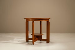 Table d'appoint de style « Amsterdam School » en Oak, Pays-Bas, années 1920
