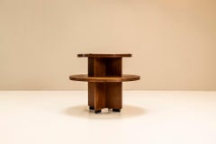 Amsterdam School Side Table in Oak, the Netherlands, 1930s