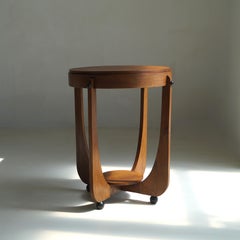 Amsterdam School Side Table on ball feet, by Genneper Molen, 1920s