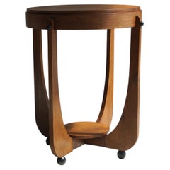 Amsterdam School Side Table on ball feet, by Genneper Molen, 1920s