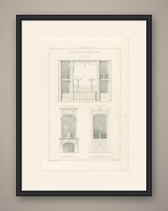 Amsterdam Shop Chimneypiece, Dutch Architecture Print, Leliman, 1865-1866