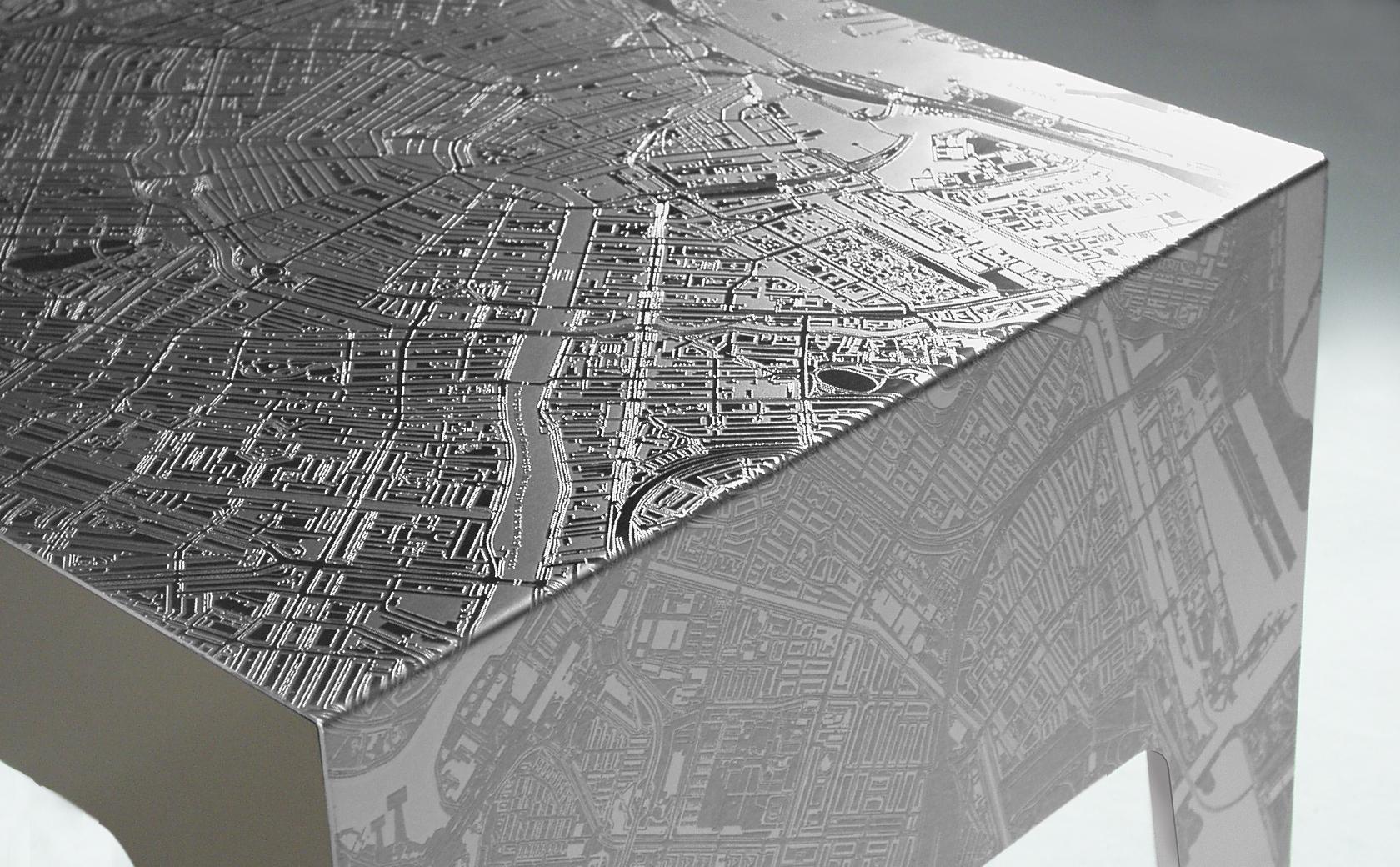Amsterdam Table, by Marcel Wanders, Etched Stainless Steel, 2000, #2/5 1