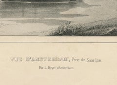 Amsterdam View with Ships and Ice Skaters - Vue d’Amsterdam, circa 1850