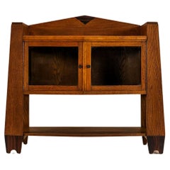 Amsterdamse School Cabinet In Oak And Macassar, Netherlands 1930s