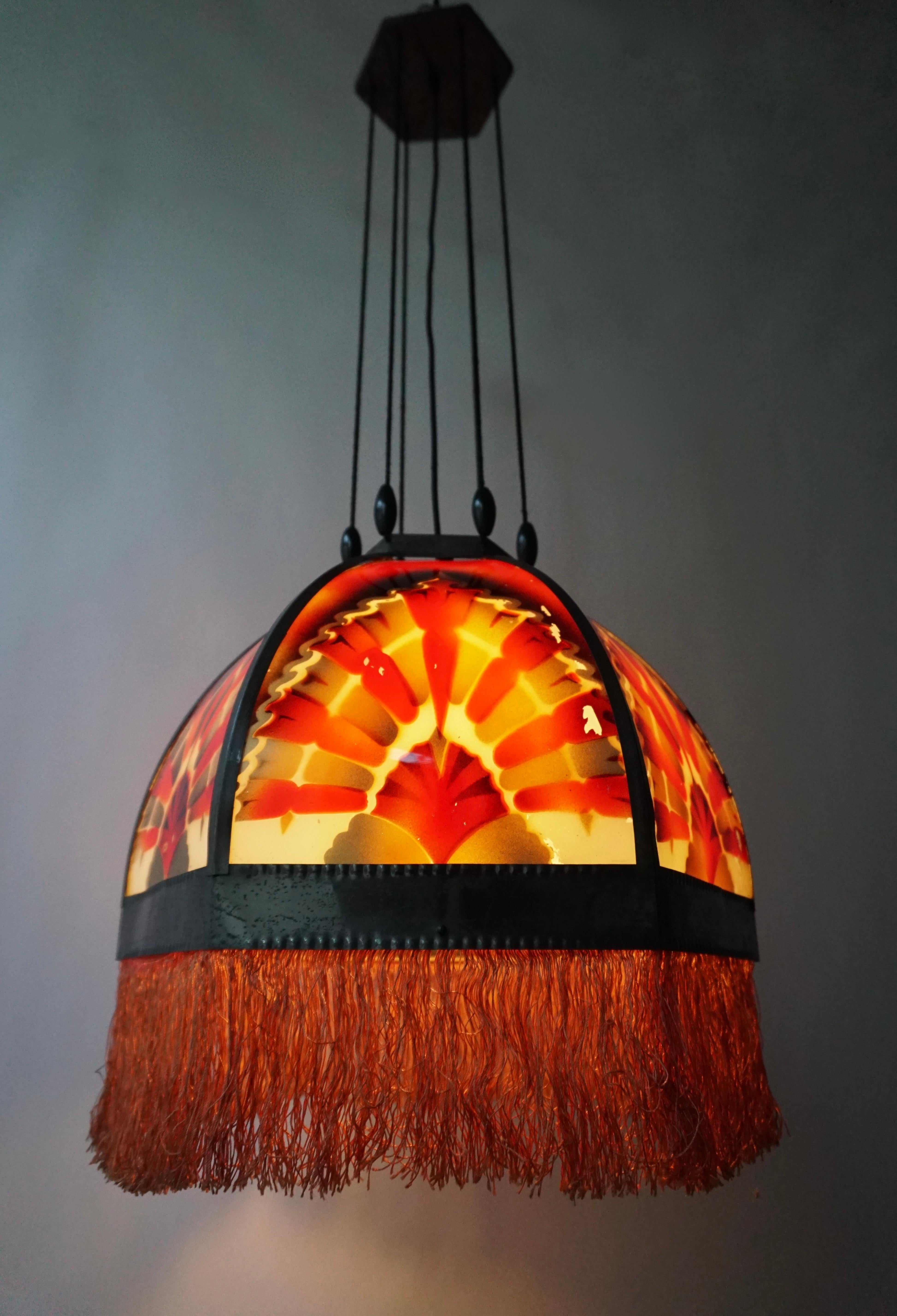 pizza hut stained glass light