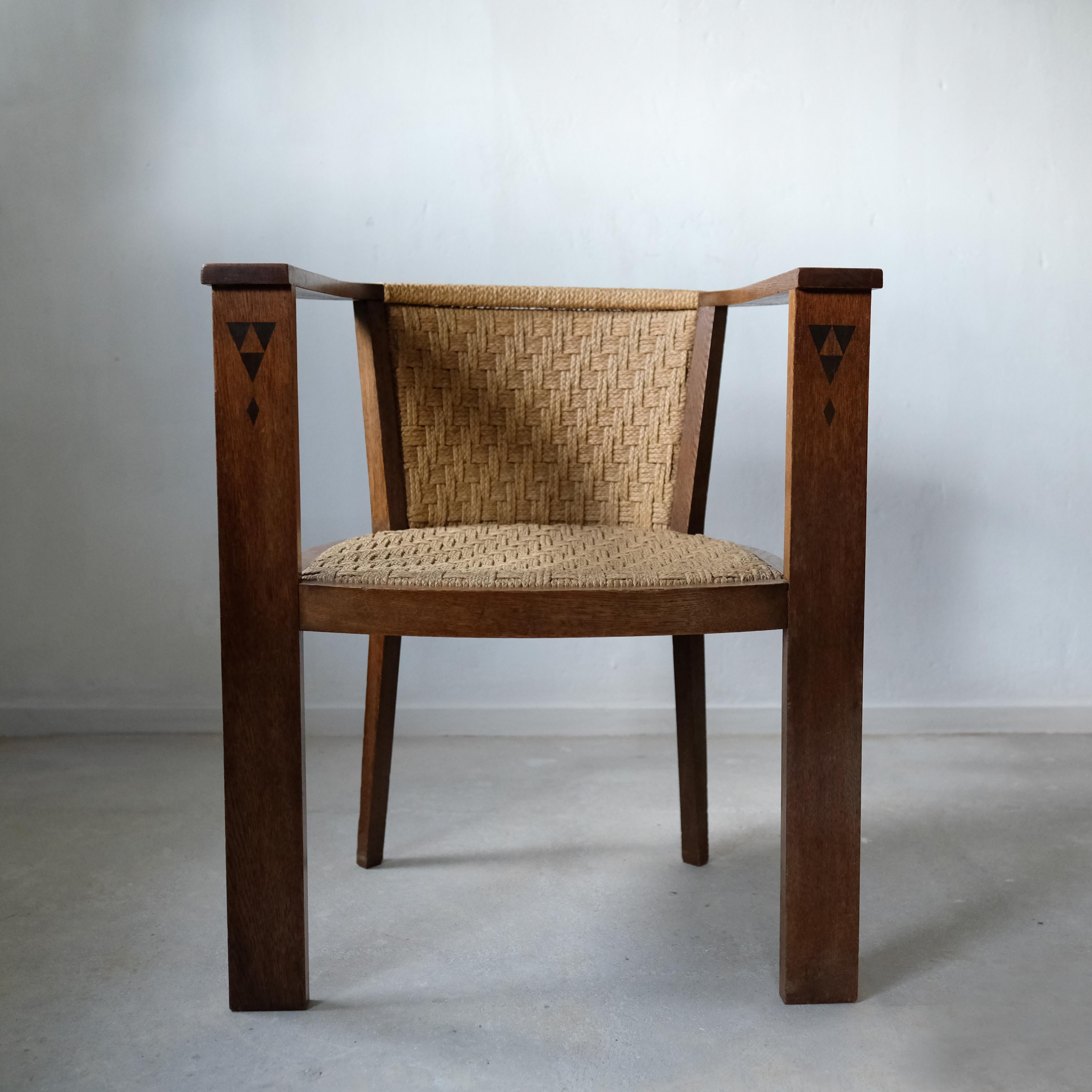 Amsterdamse school side chair, the Netherlands, 1920s.
