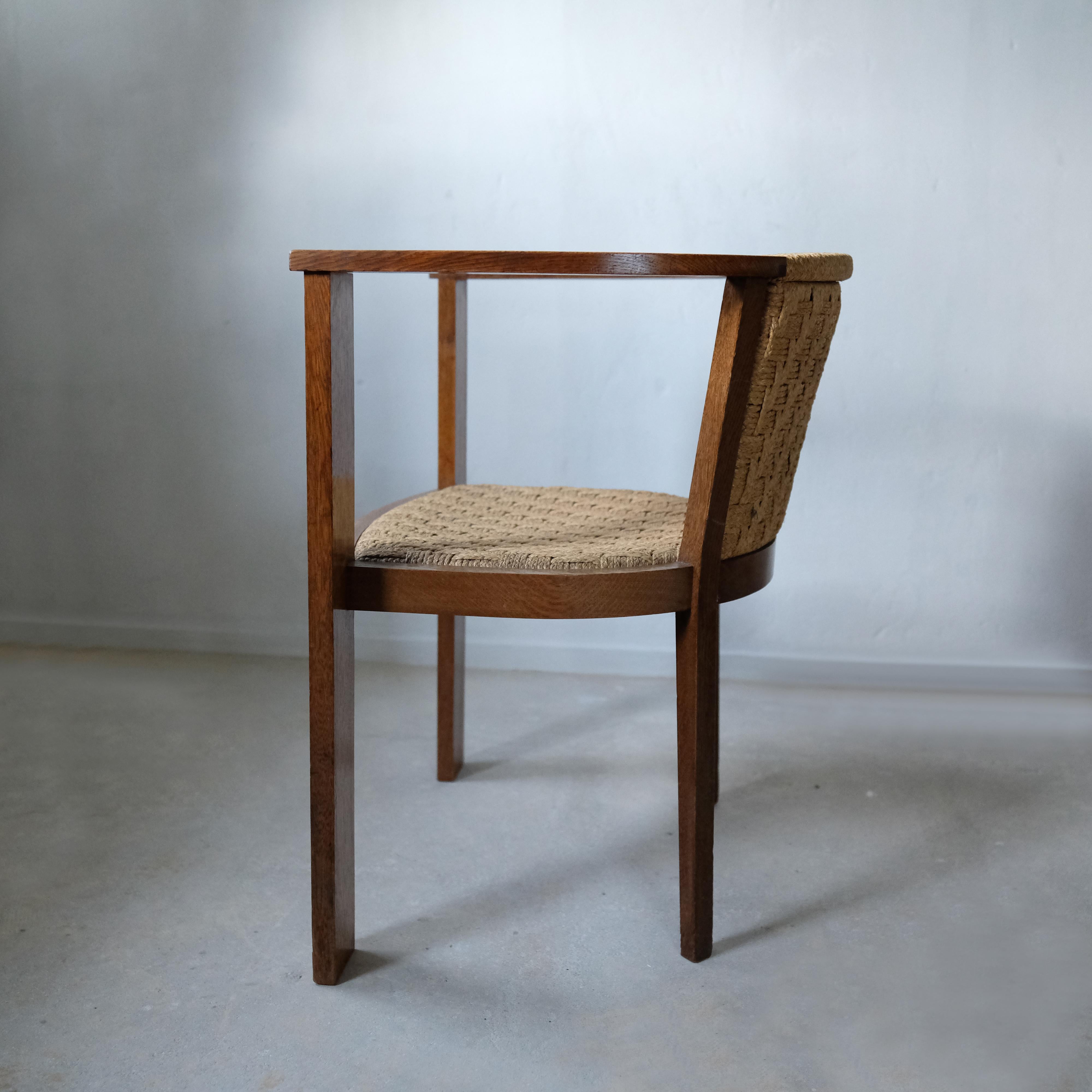 Dutch Colonial Amsterdamse School Side Chair For Sale