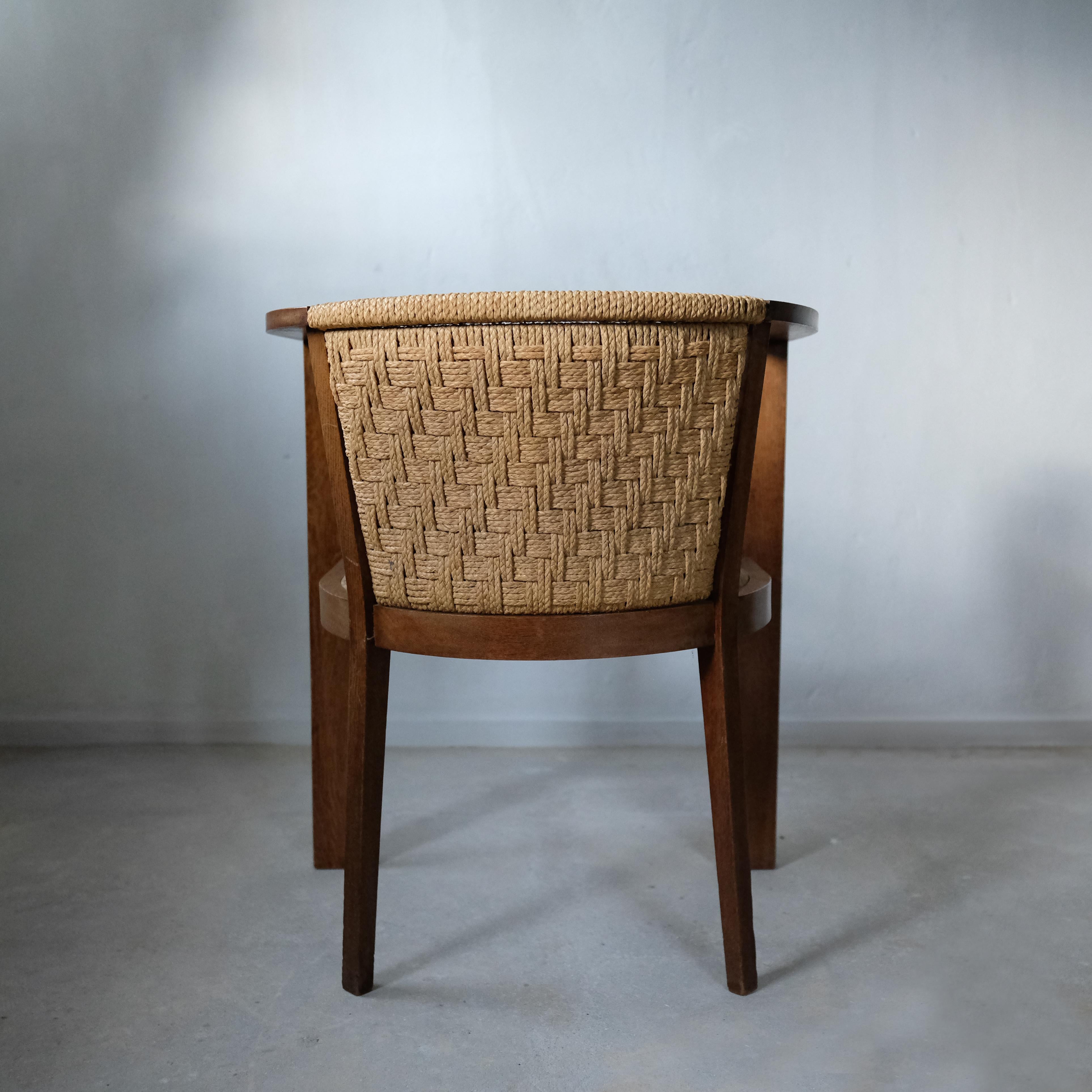 Woven Amsterdamse School Side Chair For Sale