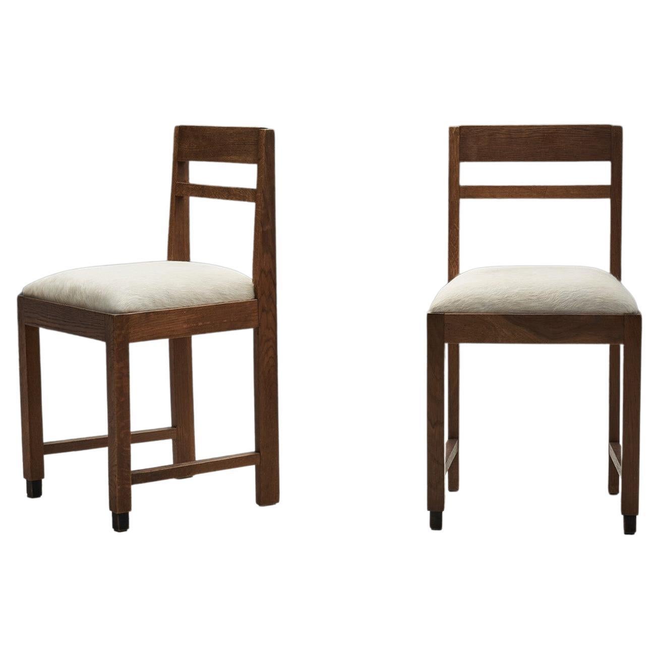 Amsterdamse School Side Chairs, The Netherlands, 1920s For Sale