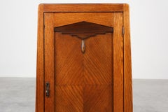 Amsterdamse school wooden cabinet or nightstand, The Netherlands ca. 1915