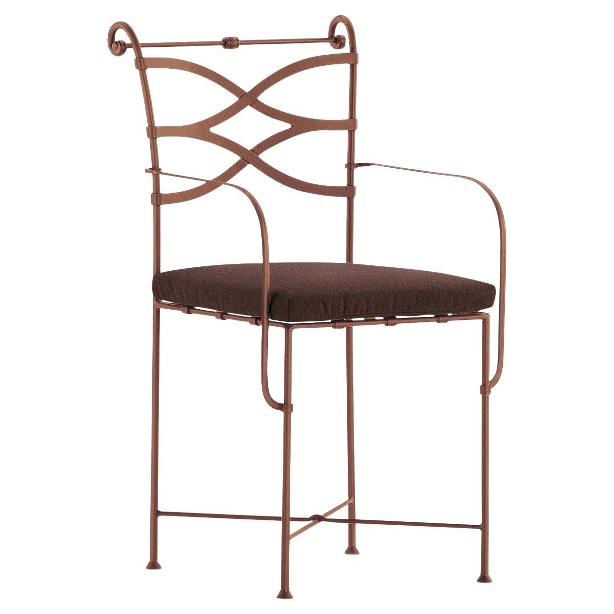 Amtra Iron Chair With Armrests by Dante Negro For Sale