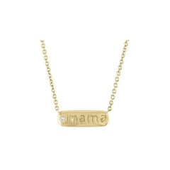 Amulet 5MM Letter 14K Yellow Gold MAMA Necklace