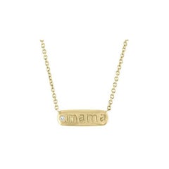Amulet 5MM Letter 14K Yellow Gold MAMA Necklace