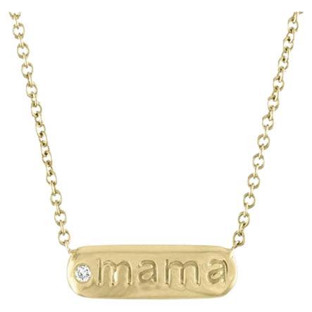 Amuleto Letra 5MM Oro Amarillo 14K Collar MAMA