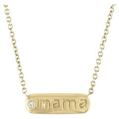Amulet 5MM Letter 14K Yellow Gold MAMA Necklace