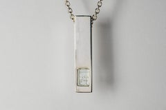Amulet Cuboid Necklace (50cm, Envelopment, Aquamarine, PA+AQU)