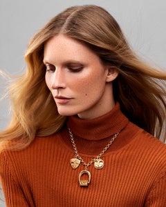 Amulet Egypt Greek Peruvian Charm Necklace 18k Fairmined Ecological Yellow Gold