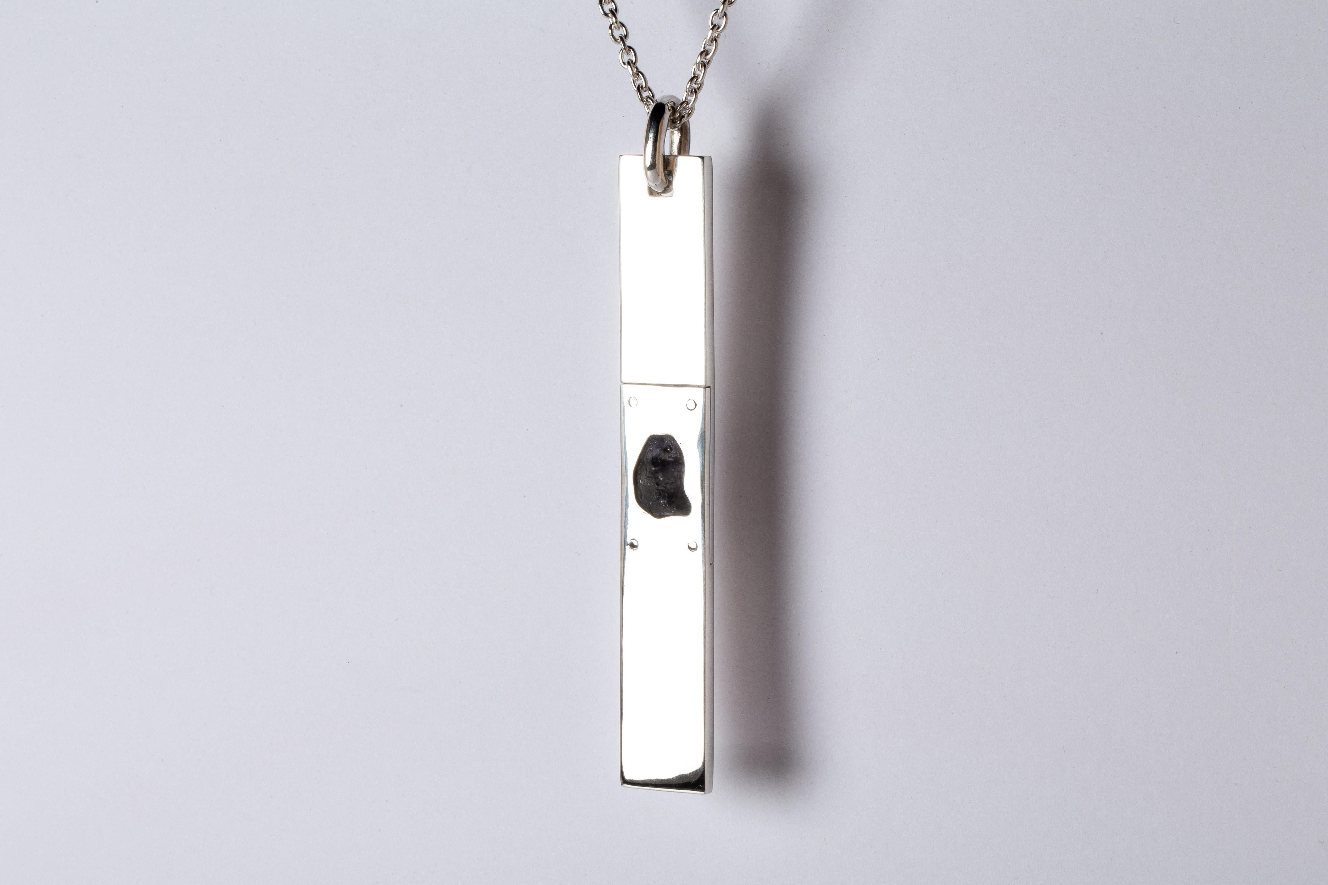 Rough Cut Amulet Necklace (Iolite, PA+IOL) For Sale
