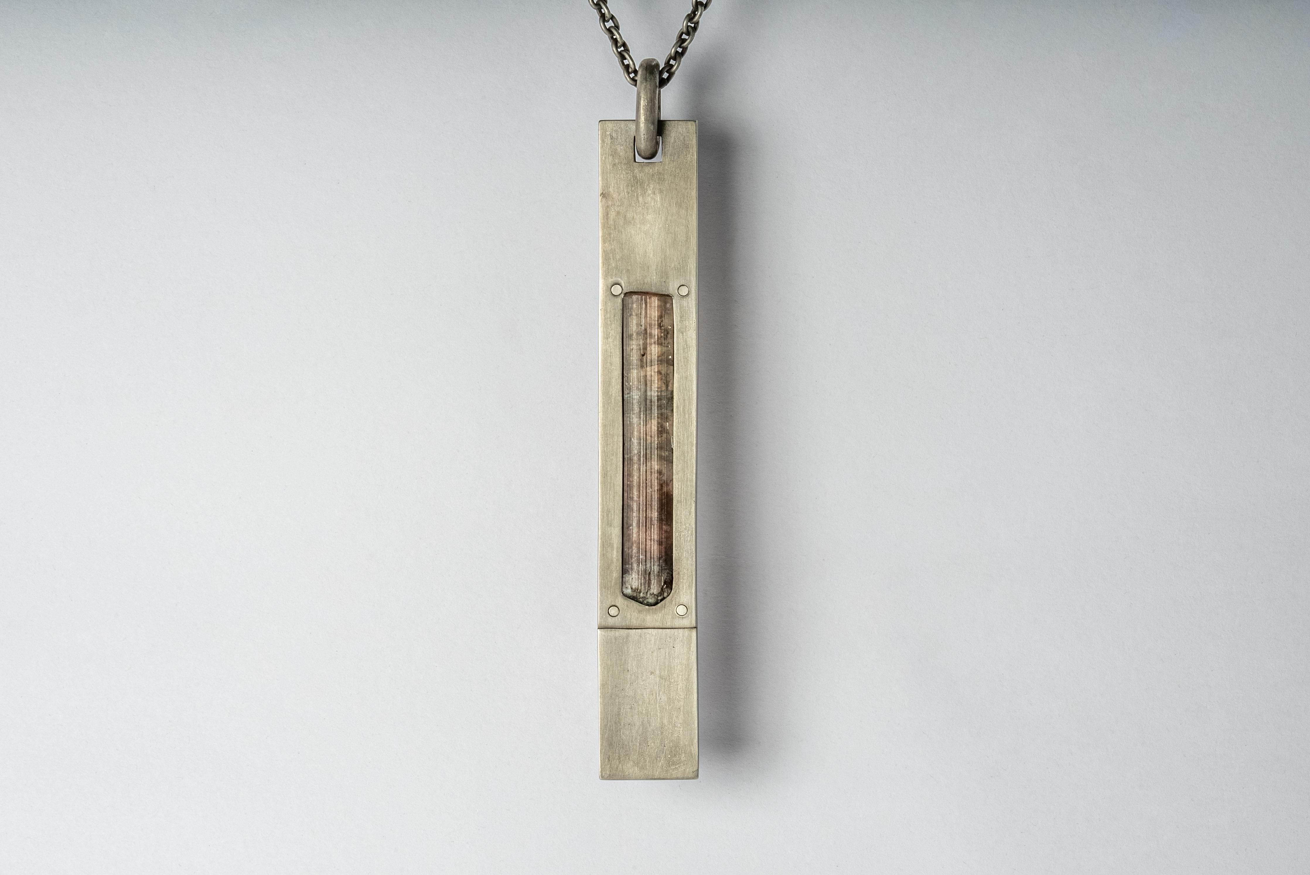 Rough Cut Amulet Necklace SPECIMEN (Rubellite, DA+RBL) For Sale