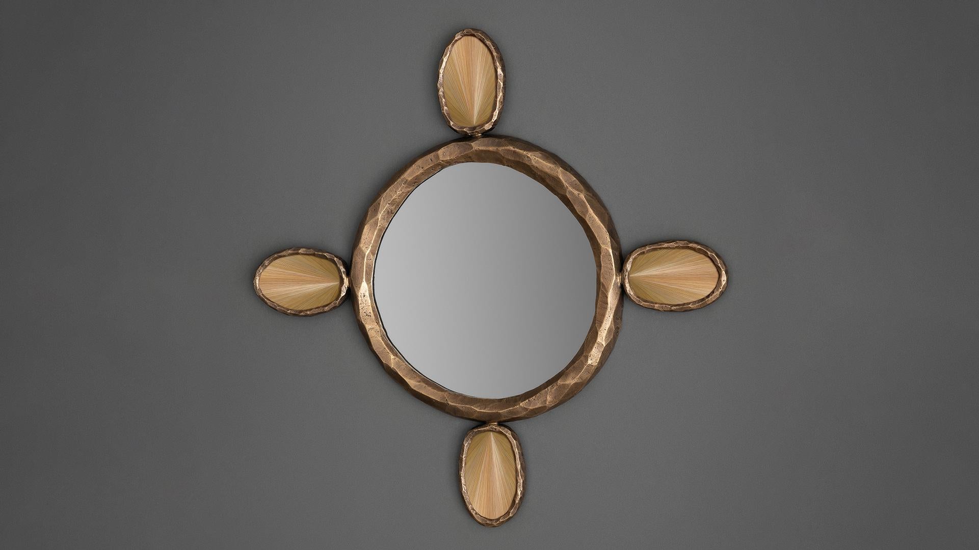 Modern Amulet Round Mirror Alexander Lamont