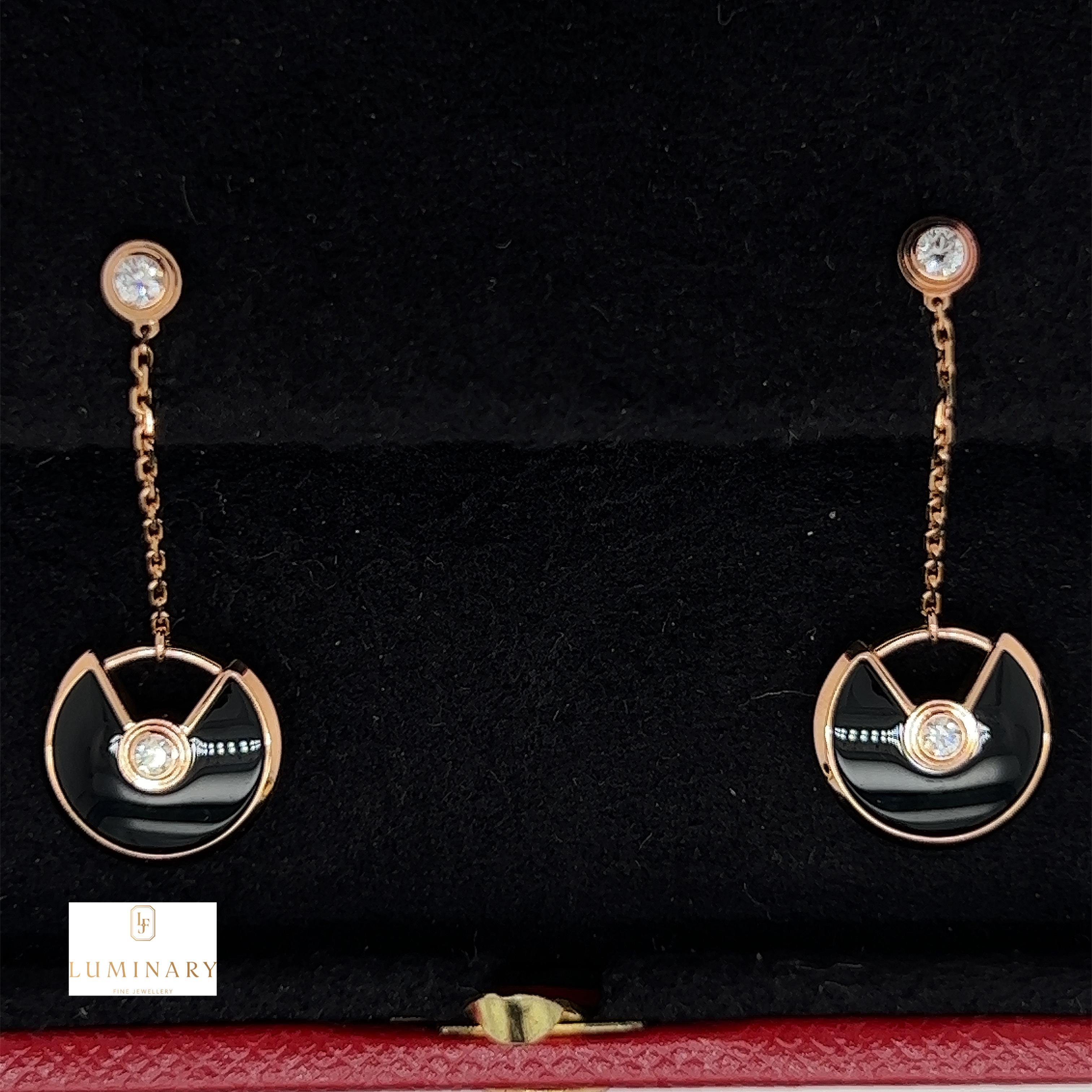 cartier amulette earrings