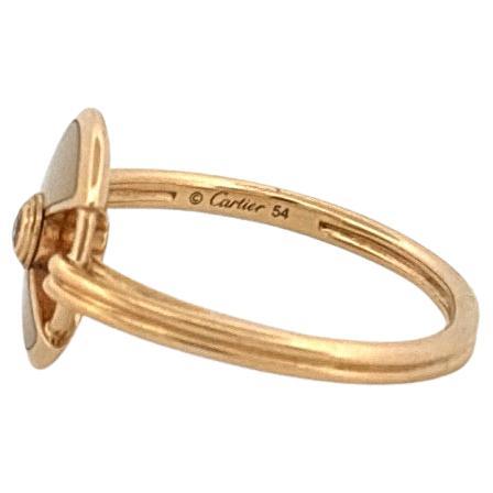 Amulette De Cartier Bague Nacre Diamant Or Jaune 18k Taille 54 Pour femmes en vente