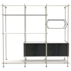 Amuneal's 3-Bay Collector's Bookcase Shelving with Credenza