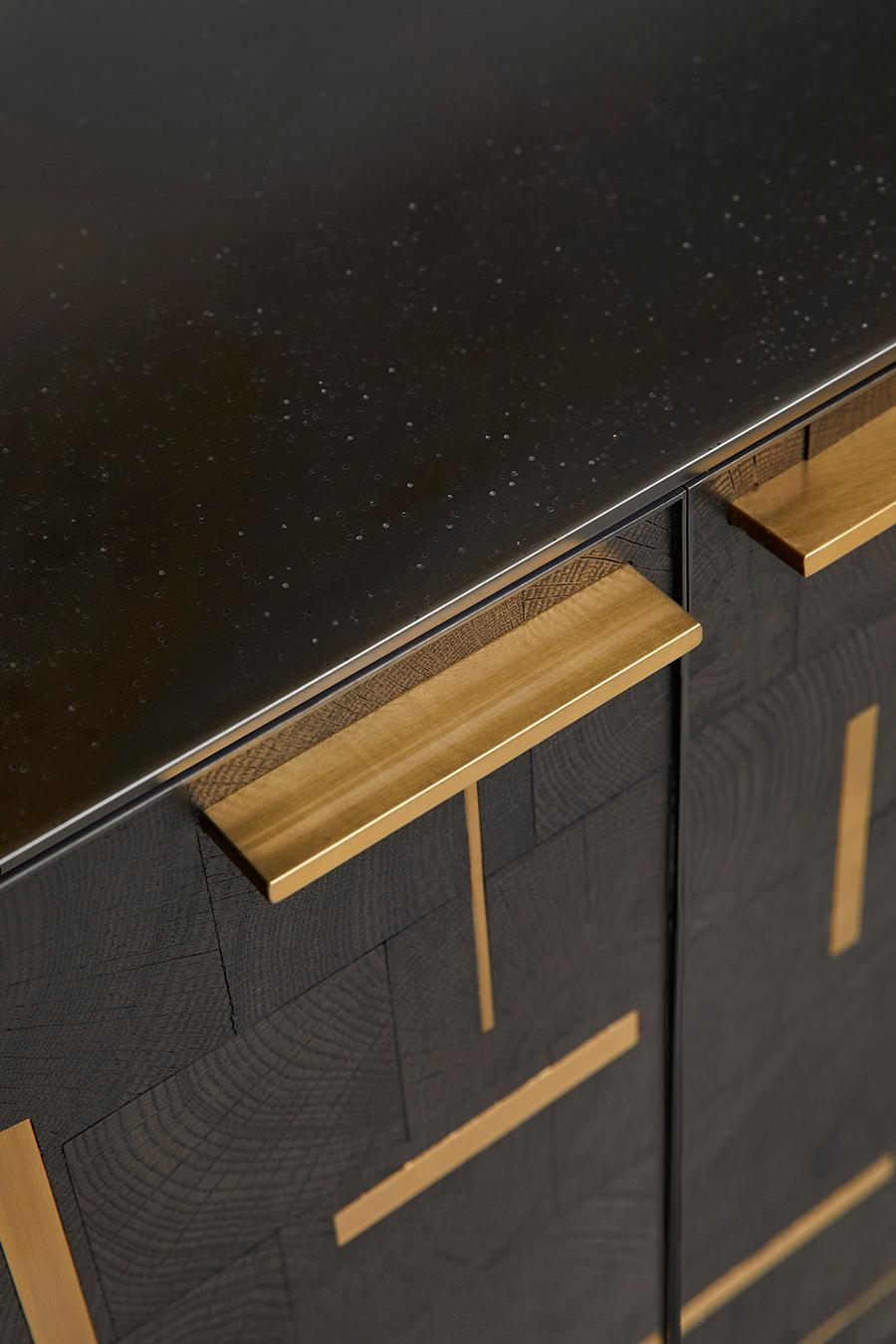 Modern Amuneal's Butcherblock Credenza For Sale