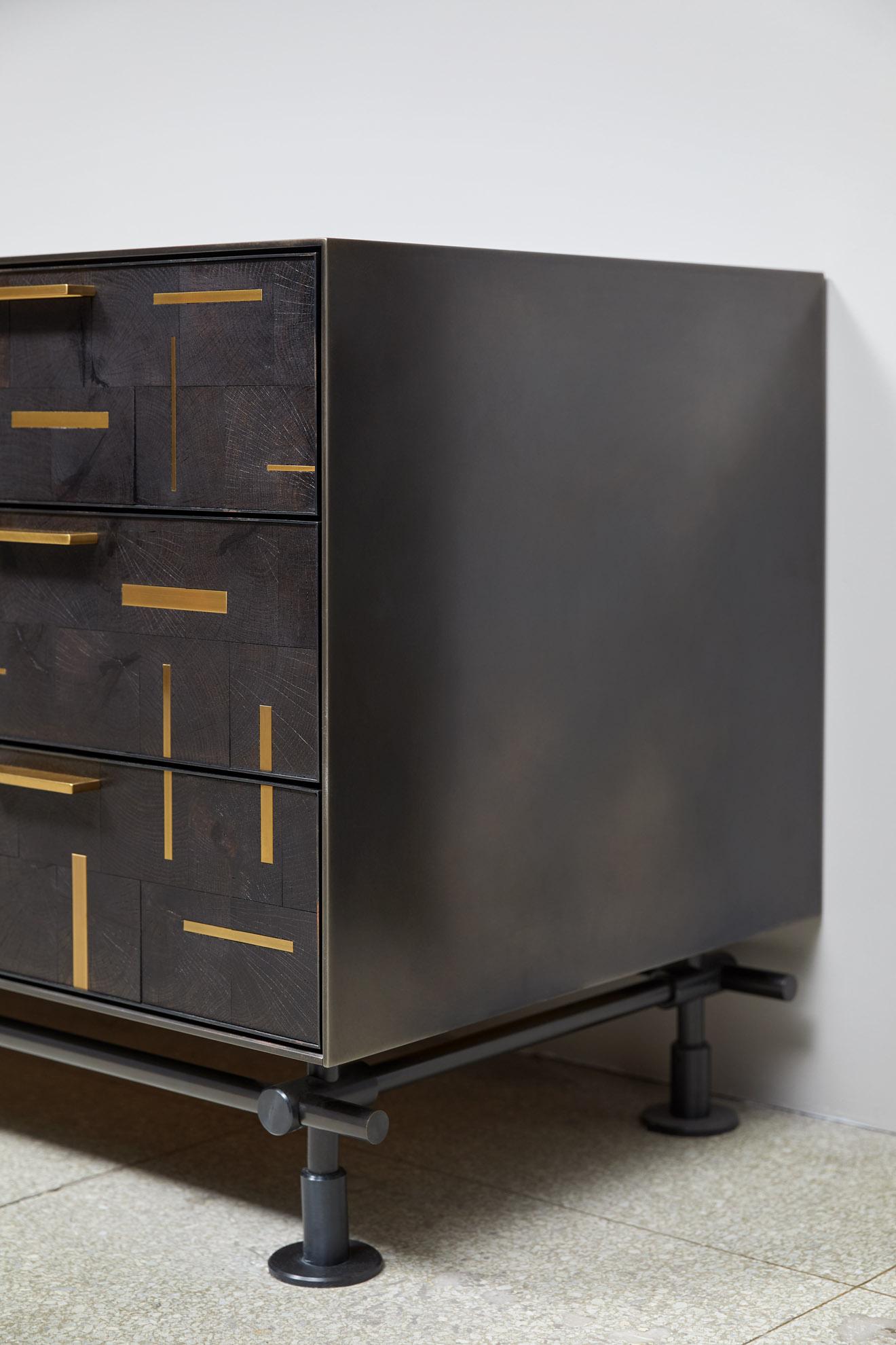 Contemporary Amuneal's Butcherblock Credenza For Sale