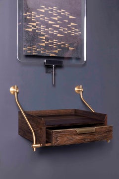 Console con bordo a coltello da collezione di Amuneal con 1 cassetto