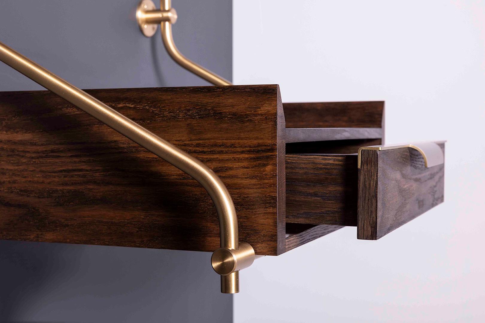 Modern Amuneal’s Collector's Knife Edge Console with 1 Drawer For Sale