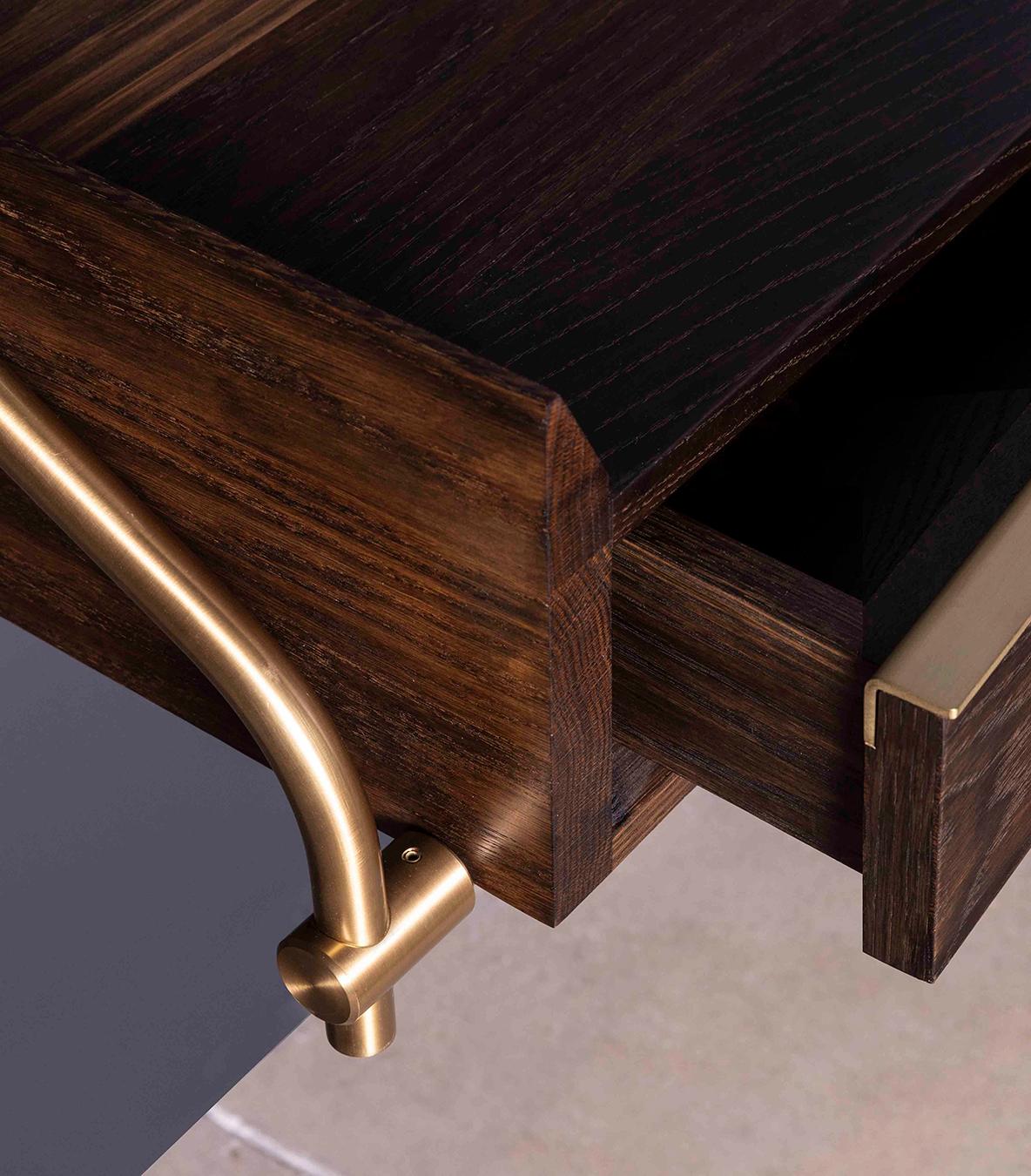 American Amuneal’s Collector's Knife Edge Console with 1 Drawer For Sale