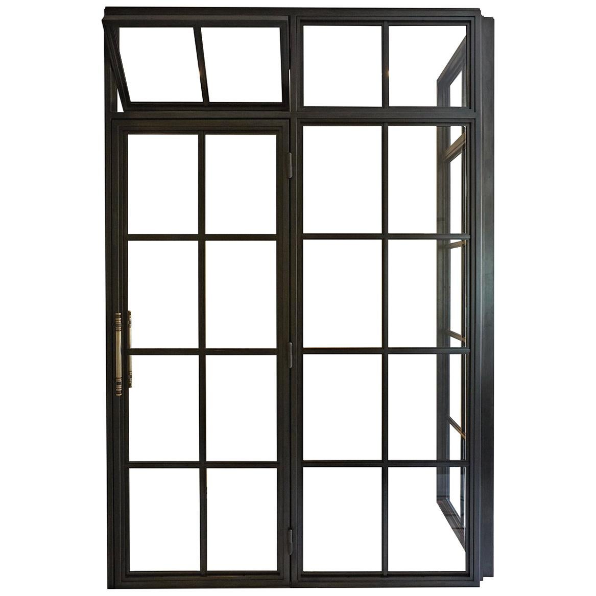 Amuneal's Frankford Steel and Glass Shower For Sale