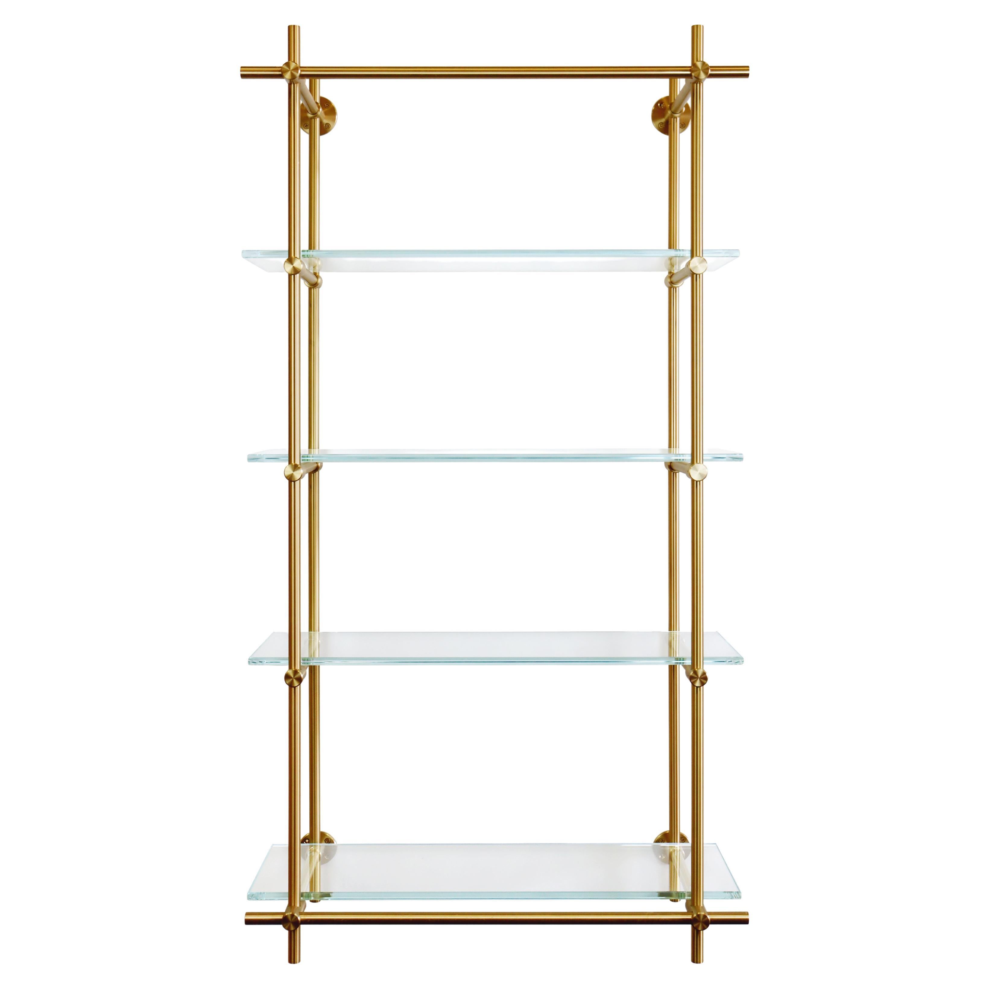 Amuneal's Brass + Glass Collector's Shelving