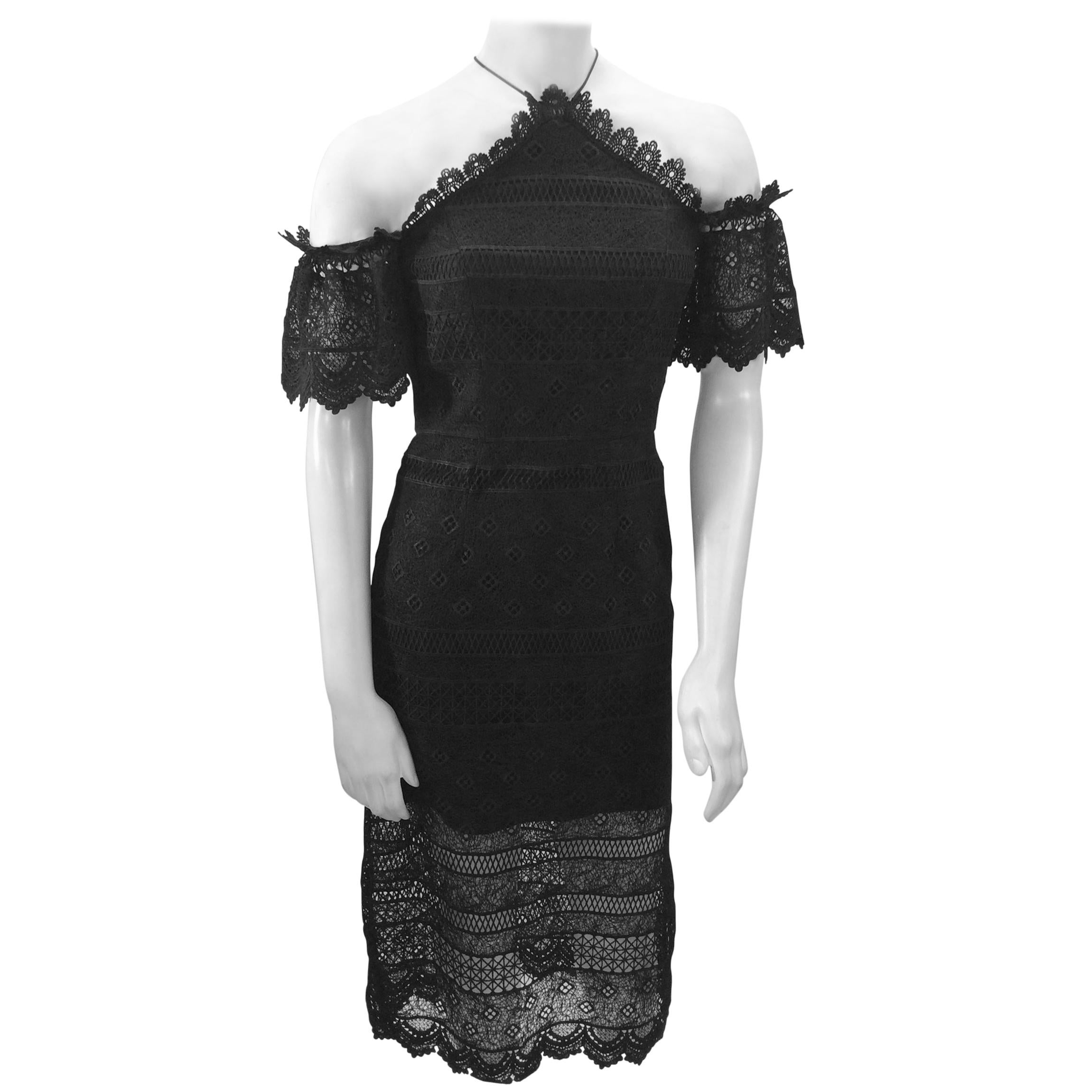 Amur Black Lace Dress For Sale