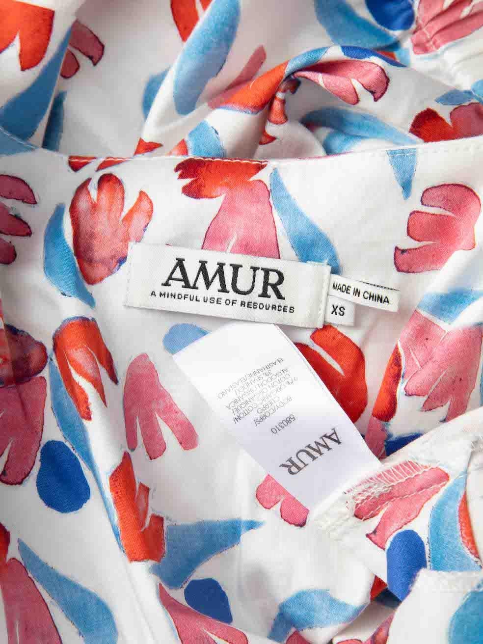 Amur Motif Pattern Short Sleeve Crop Top Size XS For Sale 1