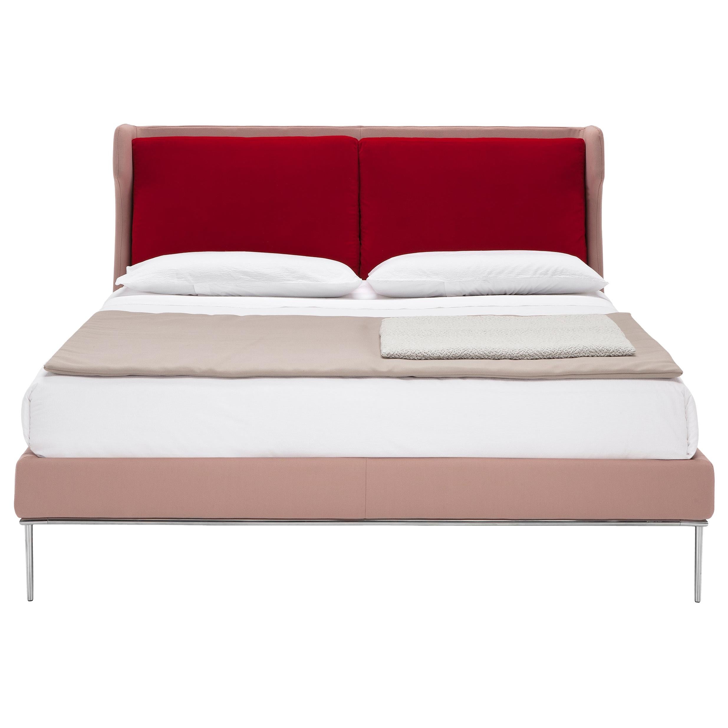 Amura Alice Bed in Fabric Mix by Luca Scacchetti For Sale