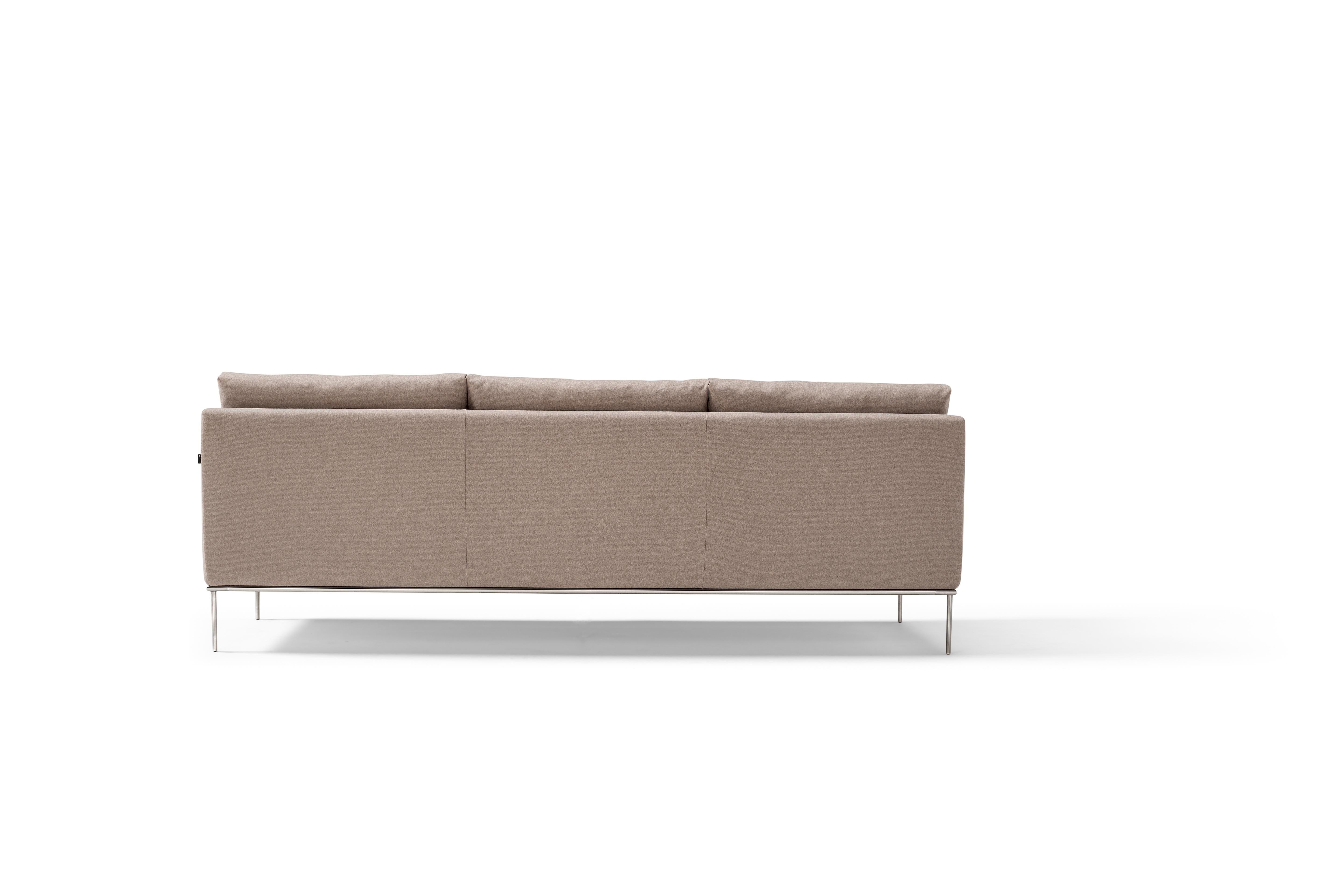 Modern Amura 'Alice' Sofa in Tan Wool by Luca Scacchetti For Sale