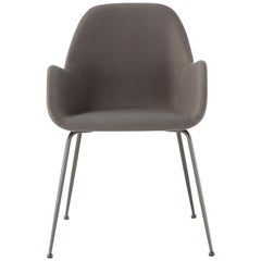 Amura Bridge Dining Chair in Fabric and Gunmetal Base by Amuralab