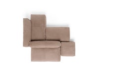 Amura 'Davis' Modular Sofa in Brown Leather
