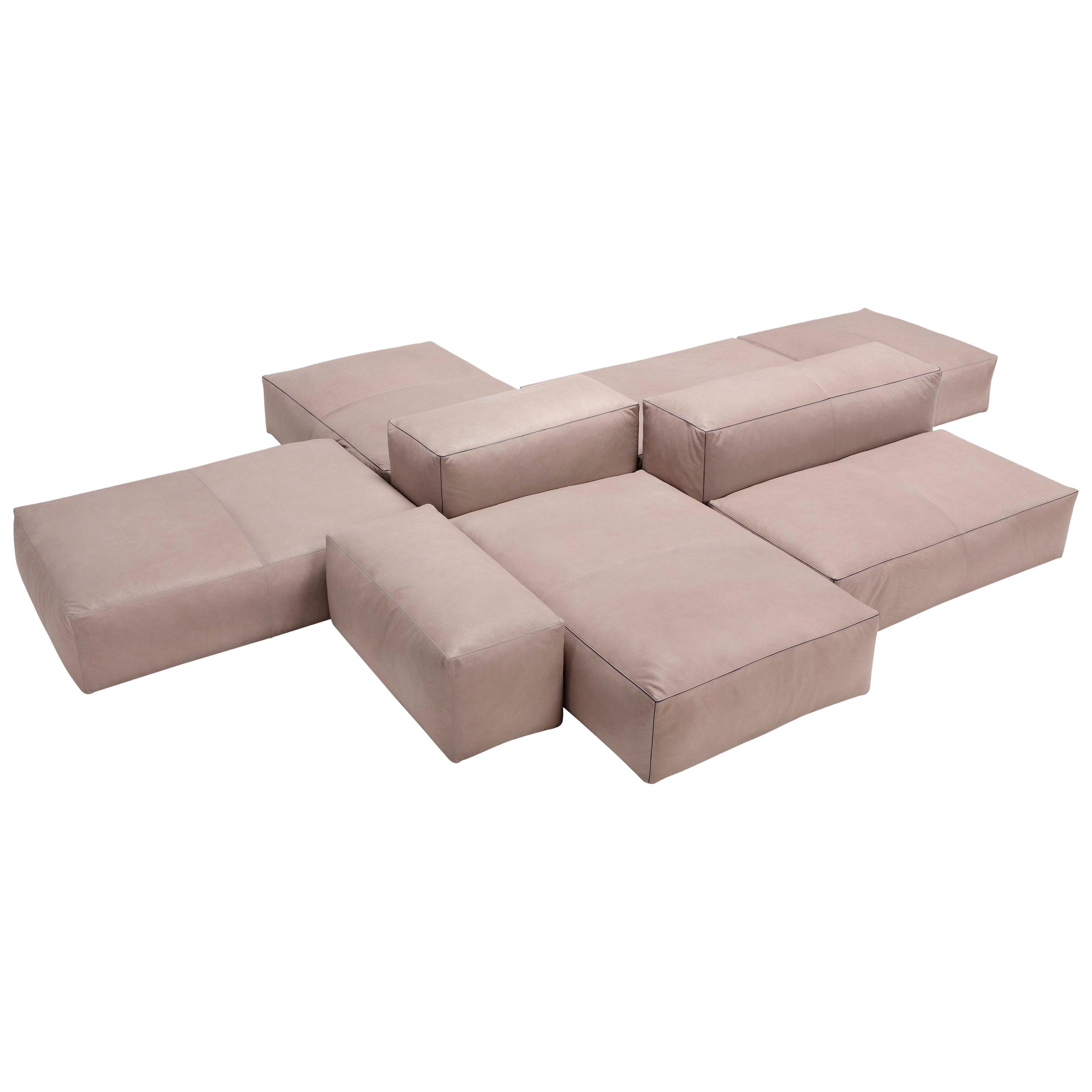Amura 
Davis
 Sofa and Living Set in Leather, Italy