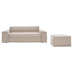 Amura 'Davis' Sofa in White Fabric