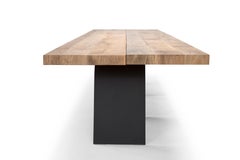 Amura Desco Dining Table in Oak and Metal by Emanuel Gargano