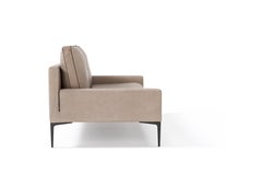 Amura 'Elsa' Three-Seat Sofa in Taupe Leather by Luca Scacchetti
