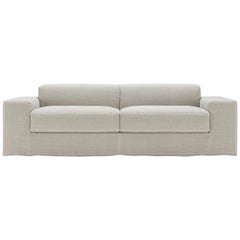 Amura Frank Sofa Bed in White Linen by Amuralab