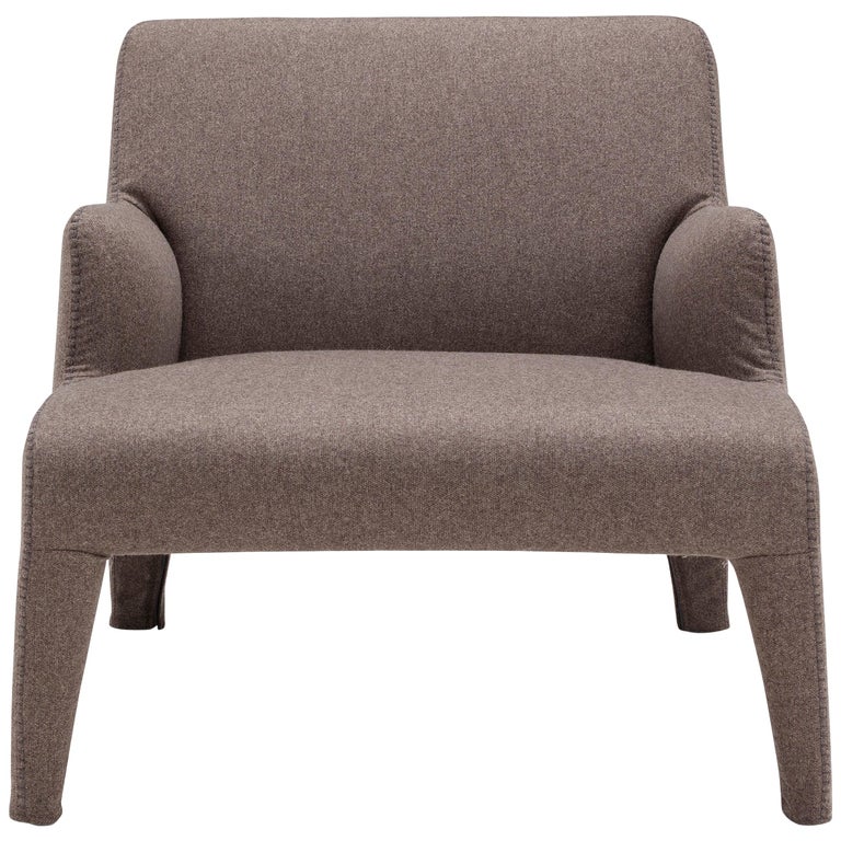 Amura 'Frida' Armchair in Brown Wool by Maurizio Marconato & Terry Zappa 1
