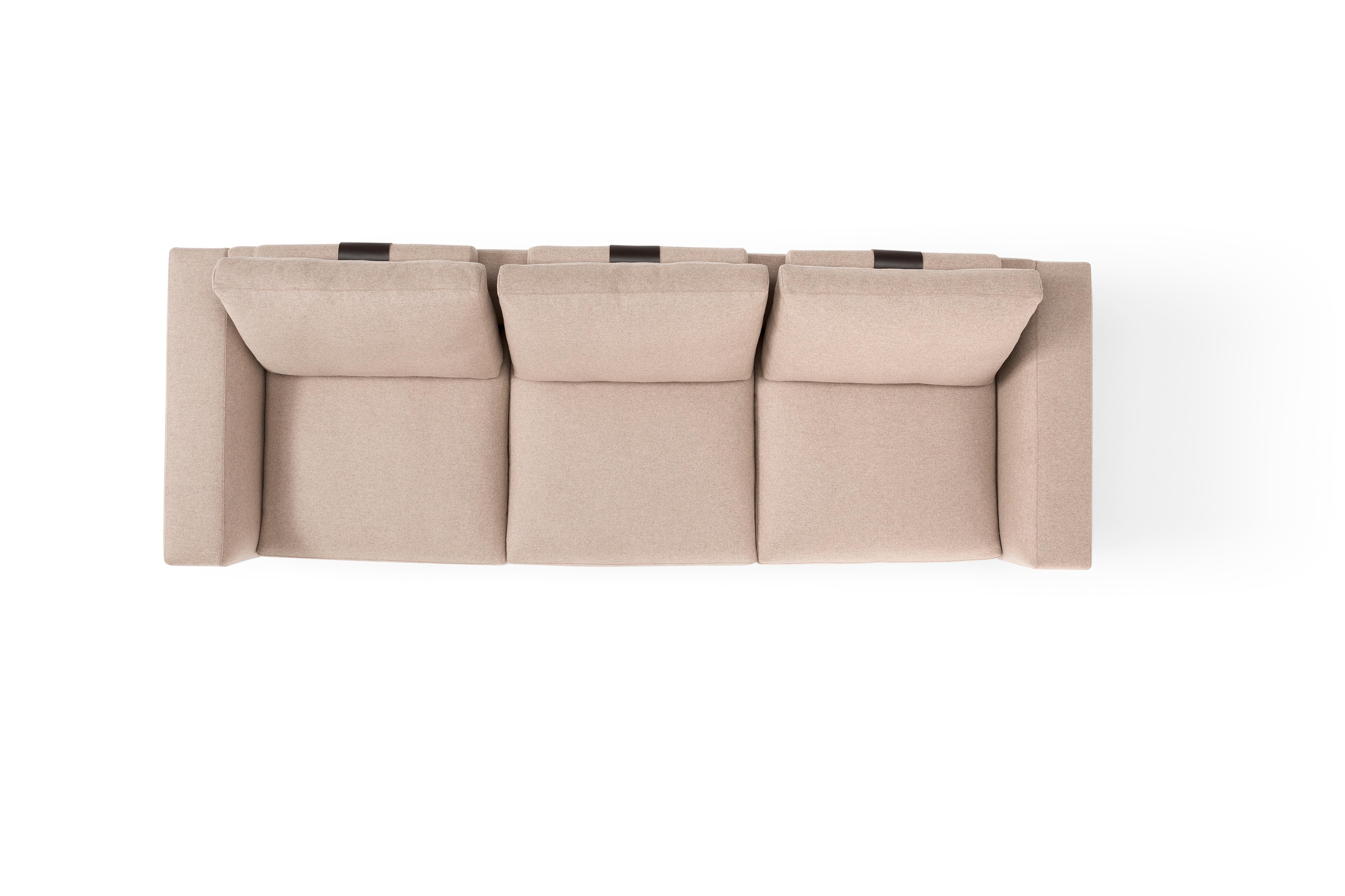 Italian Amura 'Fripp' Sofa in Beige Wool by Amura 'Lab For Sale
