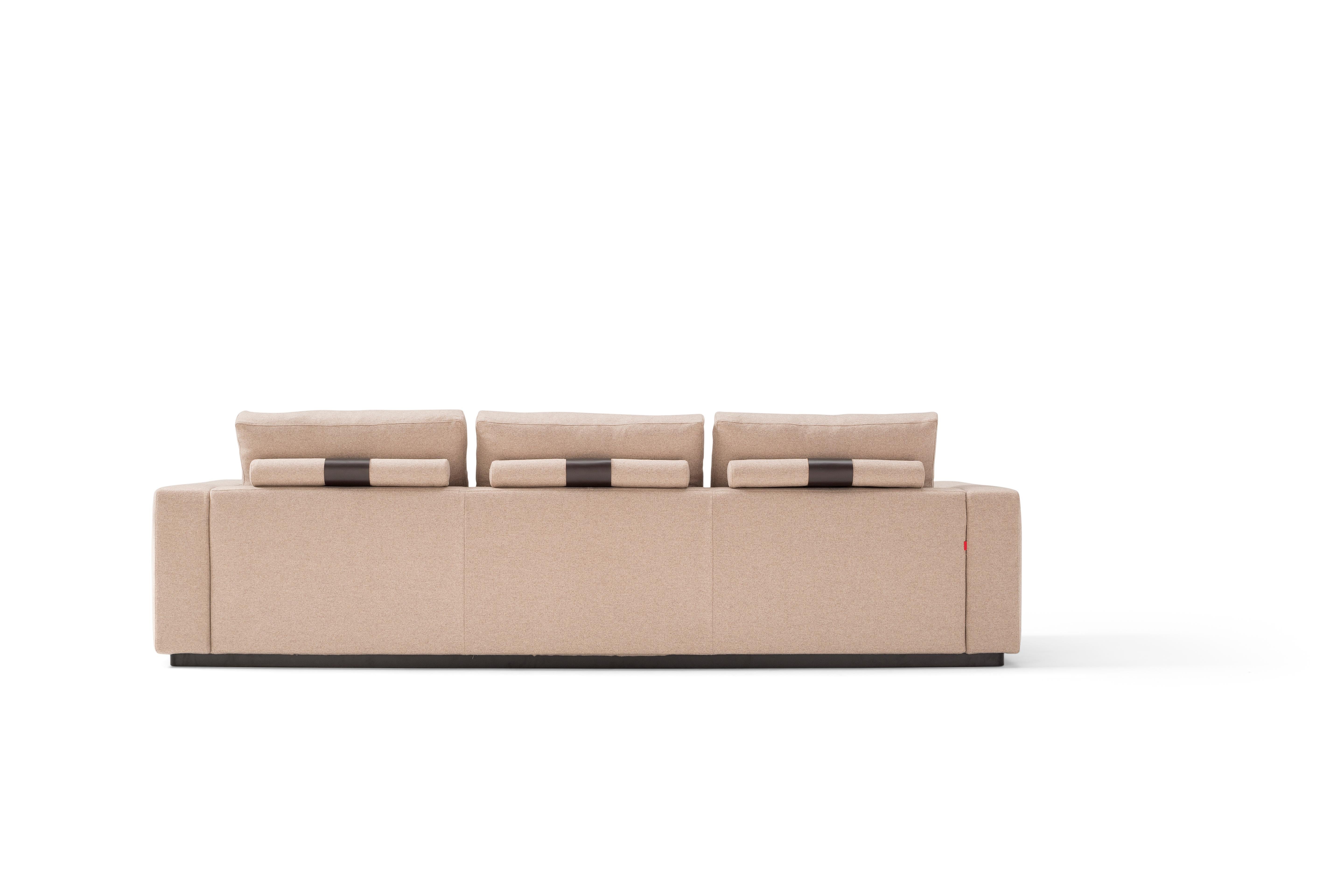 Hand-Crafted Amura 'Fripp' Sofa in Beige Wool by Amura 'Lab For Sale